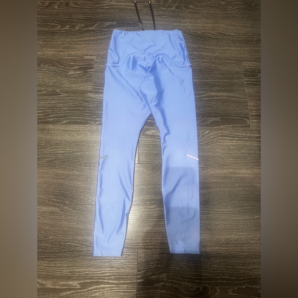 Nike Pro Running Mid Rise Compression Leggings Sky Blue Size S - Picture 3 of 5